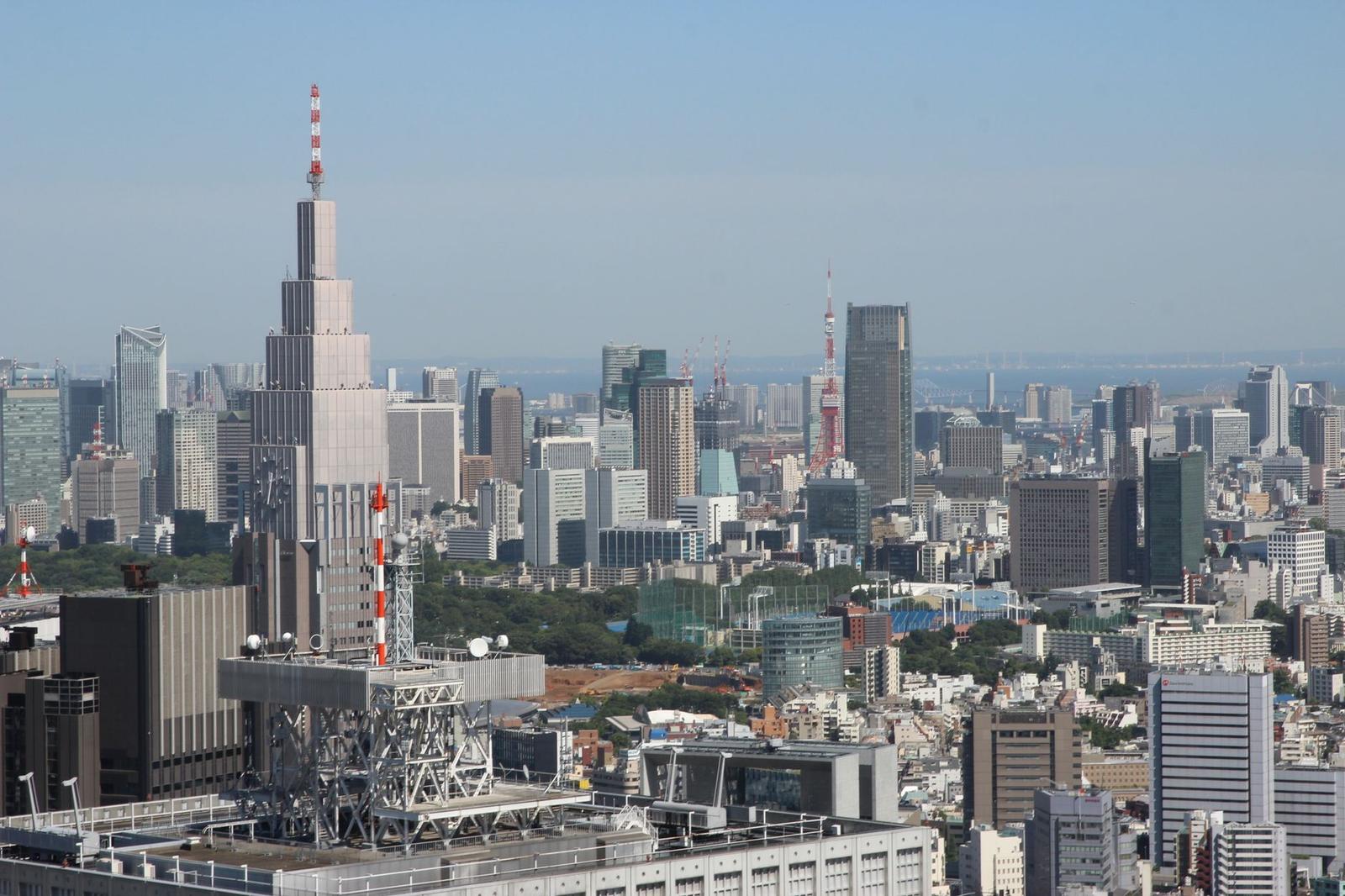 Aerial View of Tokyo Skyline with Iconic Landmarks